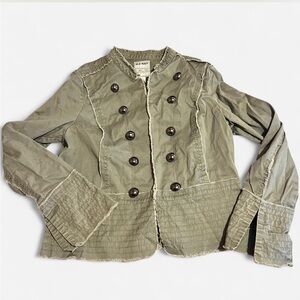 Olive Double-Breasted Jacket